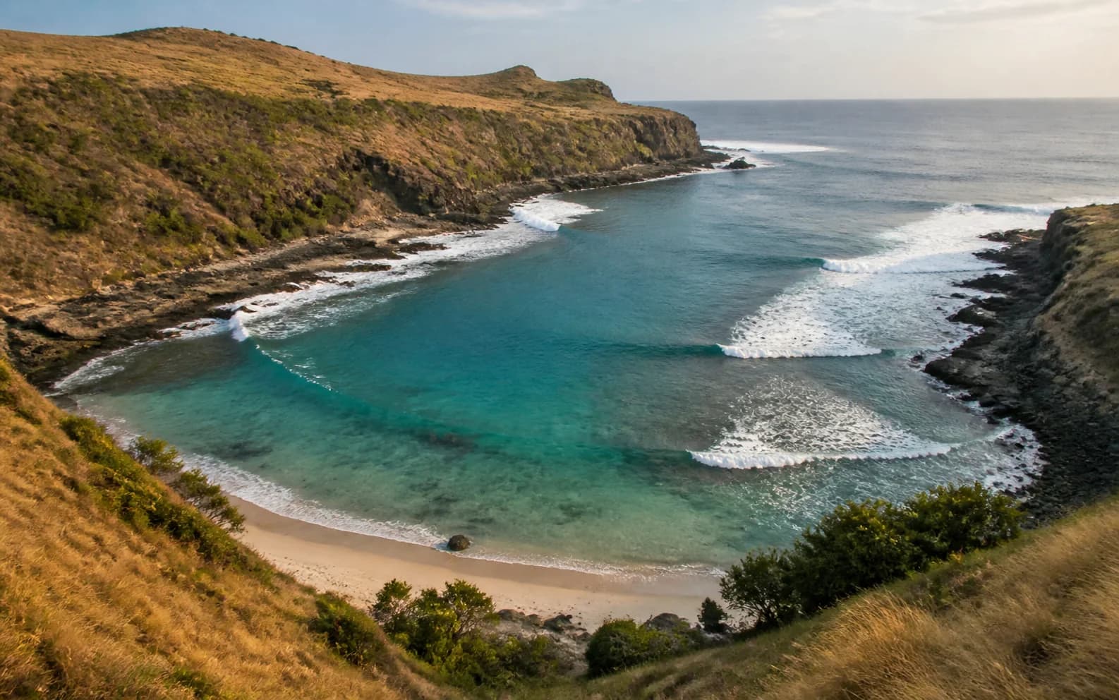 Editorial view of Are Guling surf break in Lombok
