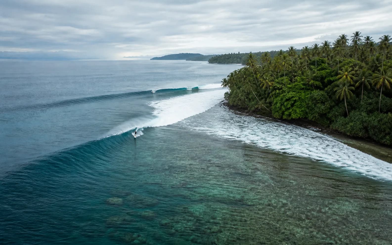 Editorial view of Macaronis surf break in Mentawai